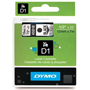 DYMO CINTA D1 12mm x 7m NEGRO/TRANSPARENTE S0720500